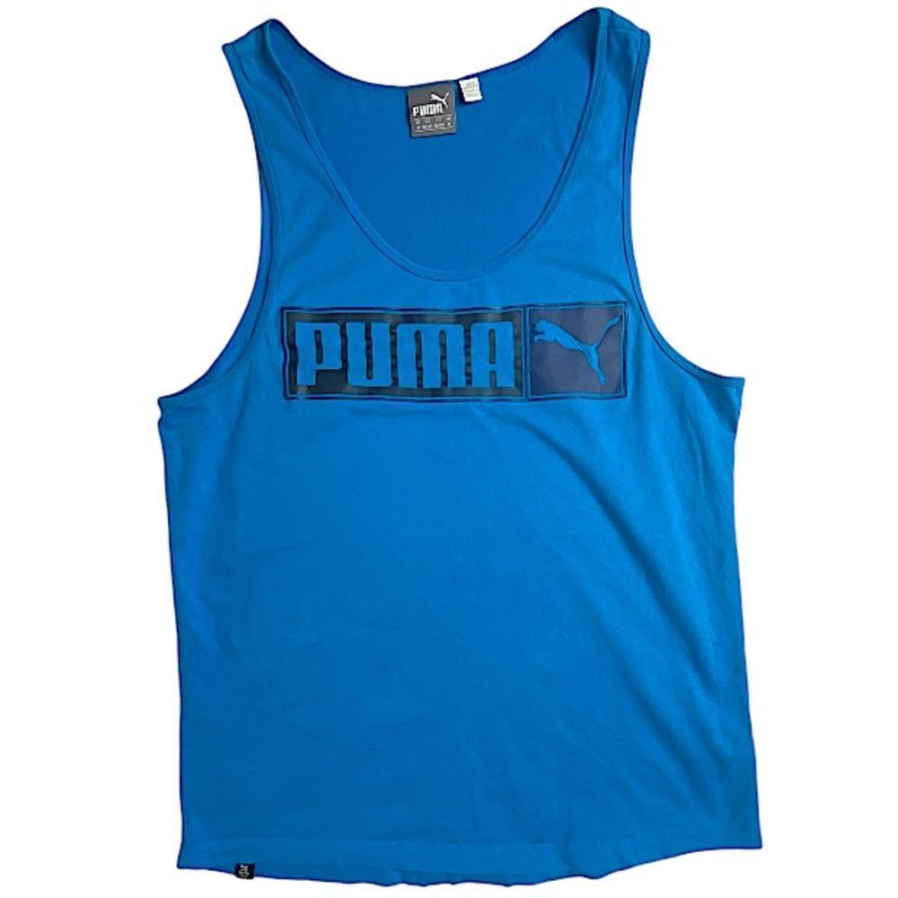 Puma Mens Size Medium Tank Top Cotton Activewear Gym Training Athleisure